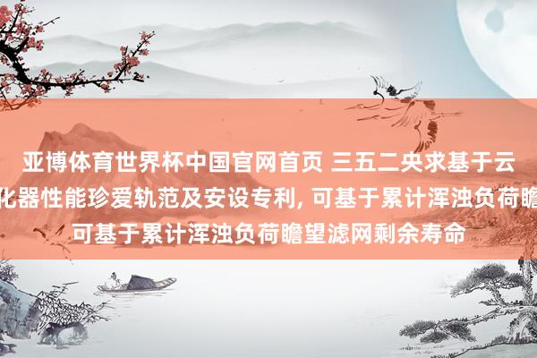 亚博体育世界杯中国官网首页 三五二央求基于云霄数据的空气净化器性能珍爱轨范及安设专利, 可基于累计浑浊负荷瞻望滤网剩余寿命