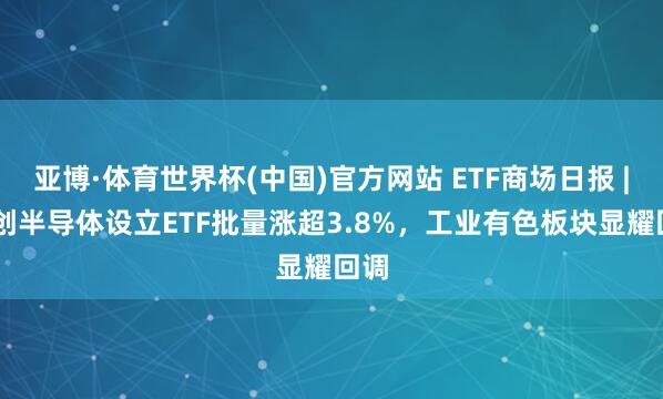 亚博·体育世界杯(中国)官方网站 ETF商场日报 | 科创半导体设立ETF批量涨超3.8%，工业有色板块显耀回调