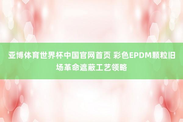 亚博体育世界杯中国官网首页 彩色EPDM颗粒旧场革命遮蔽工艺领略