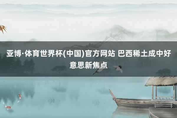 亚博·体育世界杯(中国)官方网站 巴西稀土成中好意思新焦点