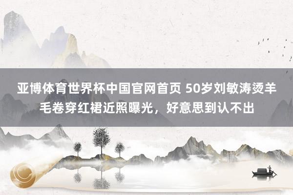 亚博体育世界杯中国官网首页 50岁刘敏涛烫羊毛卷穿红裙近照曝光,好意思到认不出