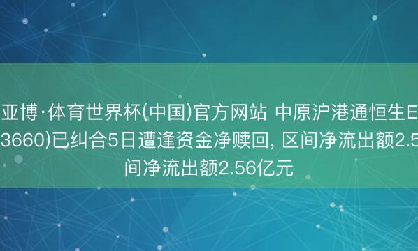 亚博·体育世界杯(中国)官方网站 中原沪港通恒生ETF(513660)已纠合5日遭逢资金净赎回, 区间净流出额2.56亿元