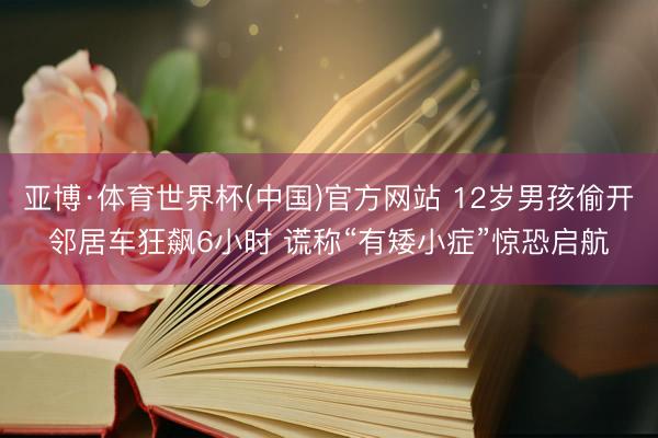 亚博·体育世界杯(中国)官方网站 12岁男孩偷开邻居车狂飙6小时 谎称“有矮小症”惊恐启航